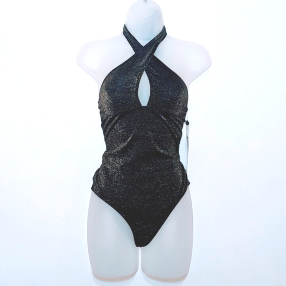 Jones New York Other - Jones New York | Halter Neck Swimsuit | Gold Metallic Sparkles | NWT | Beach |